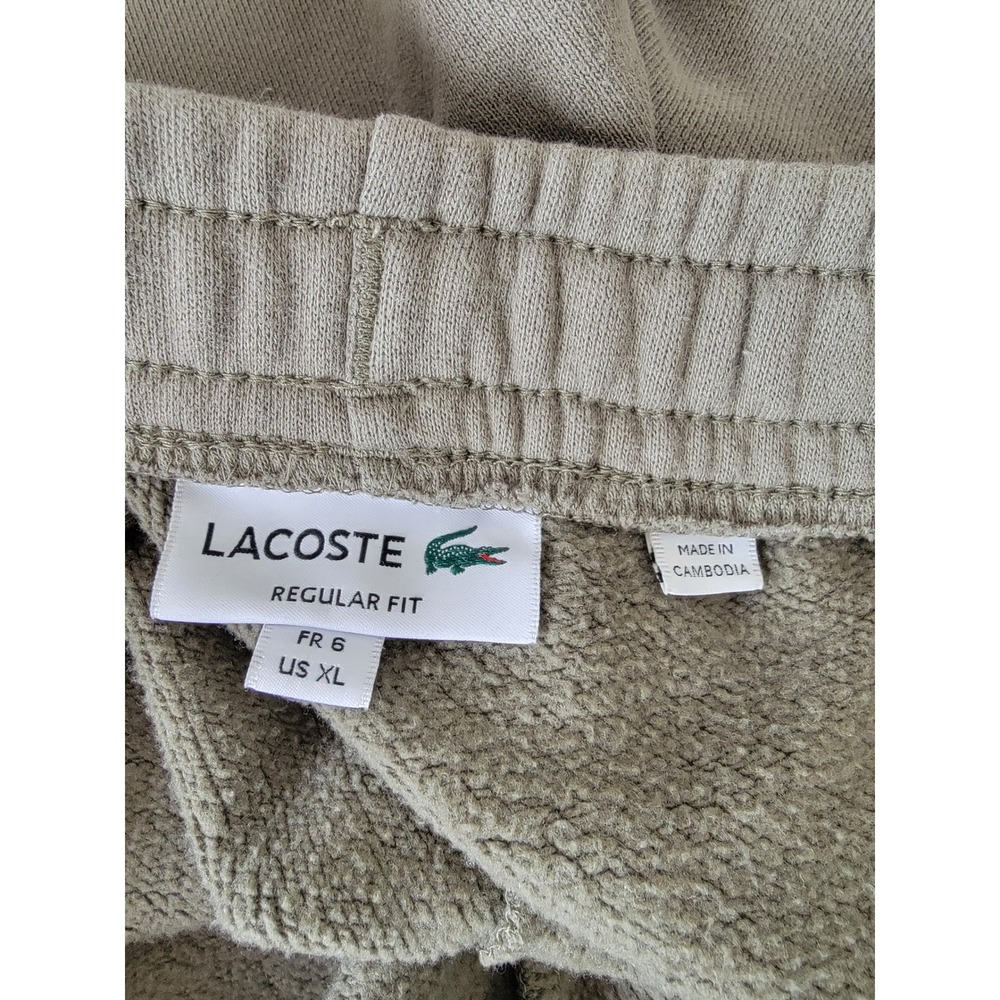 Lacoste Men's Sweat Shorts Tan XL Elastic Waist Drawstring Lounge Casual - Picture 6 of 9